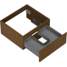 Mexen Rivel mueble de baño bajo lavabo 50 cm, 1 cajón, ranurado, nogal - 91A20-05023-1-BF86