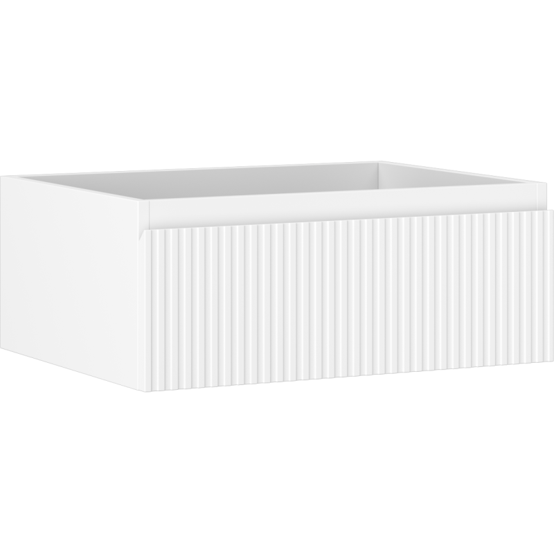 Mexen Rivel armário de casa de banho 60 cm, 1 gaveta, frisado, branco mate - 91A20-06023-1-BF01