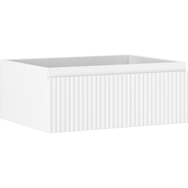 Mexen Rivel szafka łazienkowa podumywalkowa 60 cm, 1 szuflada, ryflowana , biała mat - 91A20-06023-1-BF01