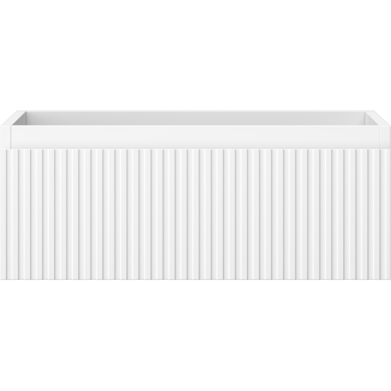 Mexen Rivel mueble de baño para lavabo de 60 cm, 1 cajón, ranurado, blanco mate - 91A20-06023-1-BF01