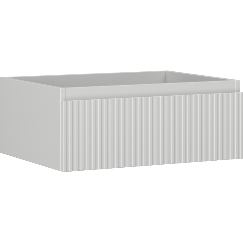 Mexen Rivel gabinete de baño para lavabo de 60 cm, 1 cajón, ranurado, gris mate - 91A20-06023-1-BF62