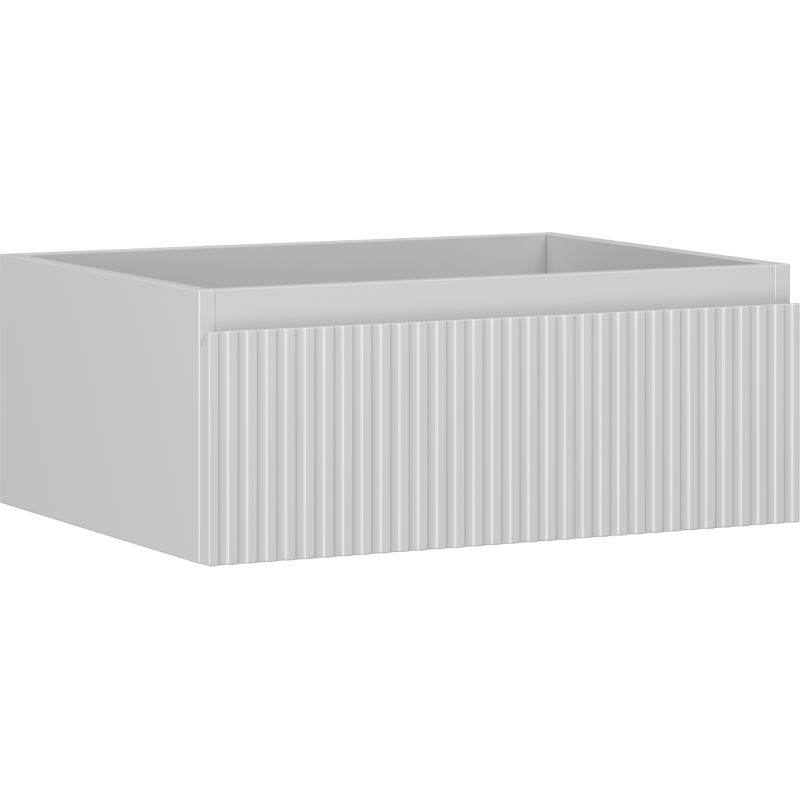 Mexen Rivel szafka łazienkowa podumywalkowa 60 cm, 1 szuflada, ryflowana , szara mat - 91A20-06023-1-BF62