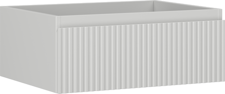 Mexen Rivel vannas istabas skapis zem izlietnes 60 cm, 1 atvilktne, rievots, pelēks matēts - 91A20-06023-1-BF62