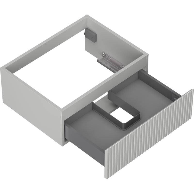 Mexen Rivel meuble de salle de bain sous lavabo 60 cm, 1 tiroir, rainuré, gris mat - 91A20-06023-1-BF62