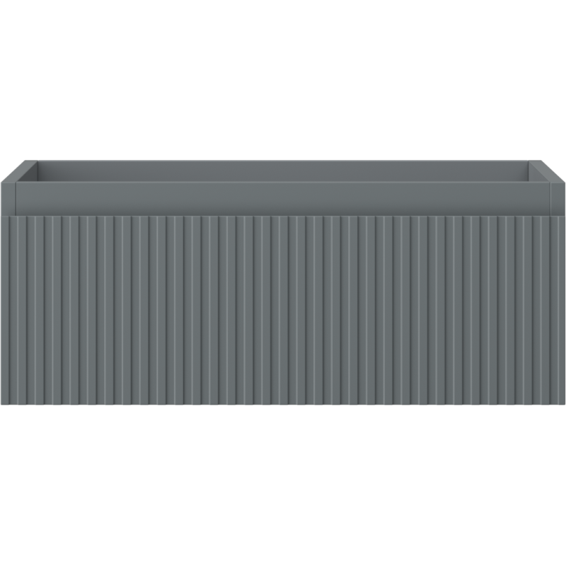 Mexen Rivel badkamerkast onder wastafel 60 cm, 1 lade, gegroefd, mat grafiet - 91A20-06023-1-BF66