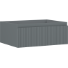 Mexen Rivel Badezimmer-Unterschrank 60 cm, 1 Schublade, geriffelt, Graphit matt - 91A20-06023-1-BF66