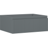 Mexen Rivel meuble de salle de bain sous-lavabo 60 cm, 1 tiroir, cannelé, graphite mat - 91A20-06023-1-BF66