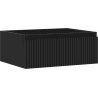 Mexen Rivel Badezimmerschrank für Waschbecken 60 cm, 1 Schublade, geriffelt, schwarz matt - 91A20-06023-1-BF71