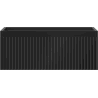 Mexen Rivel Badezimmerschrank für Waschbecken 60 cm, 1 Schublade, geriffelt, schwarz matt - 91A20-06023-1-BF71