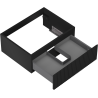 Mexen Rivel bathroom cabinet for washbasin 60 cm, 1 drawer, grooved, black matte - 91A20-06023-1-BF71