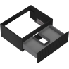 Mexen Rivel mueble de baño bajo lavabo 60 cm, 1 cajón, acanalado, negro mate - 91A20-06023-1-BF71
