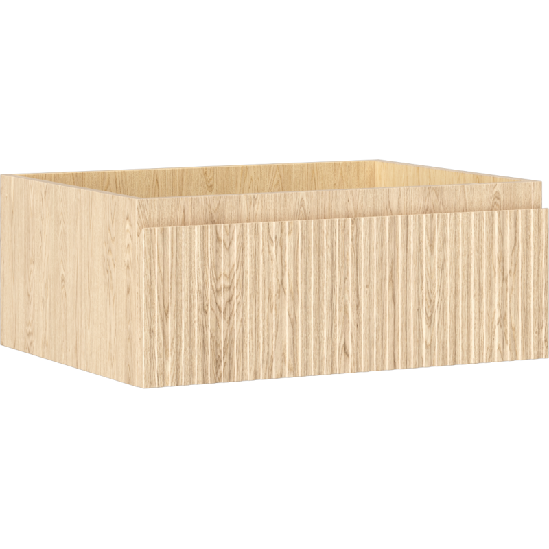 Mexen Rivel Badezimmerunterschrank 60 cm, 1 Schublade, geriffelt, Eiche - 91A20-06023-1-BF81
