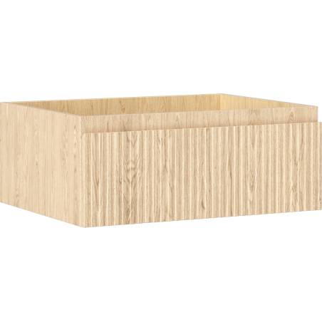 Mexen Rivel Badezimmerunterschrank 60 cm, 1 Schublade, geriffelt, Eiche - 91A20-06023-1-BF81