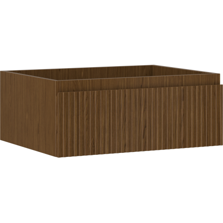 Mexen Rivel Badezimmerwaschtischunterschrank 60 cm, 1 Schublade, gerillt, Walnuss - 91A20-06023-1-BF86