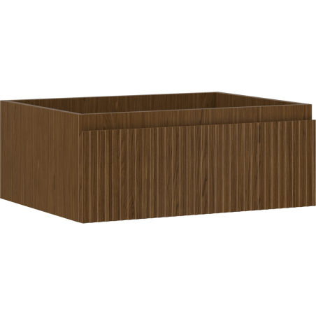 Mexen Rivel badkamerkast onder wastafel 60 cm, 1 lade, gegroefd, walnoot - 91A20-06023-1-BF86