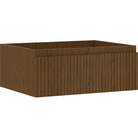 Mexen Rivel bathroom cabinet under sink 60 cm, 1 drawer, grooved, walnut - 91A20-06023-1-BF86