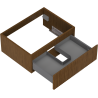 Mexen Rivel badkamerkast onder de wastafel 60 cm, 1 lade, gegroefd, walnoot - 91A20-06023-1-BF86