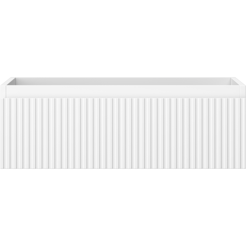 Mexen Rivel Badezimmerschrank für Waschtisch 70 cm, 1 Schublade, gerillt, weiß matt - 91A20-07023-1-BF01