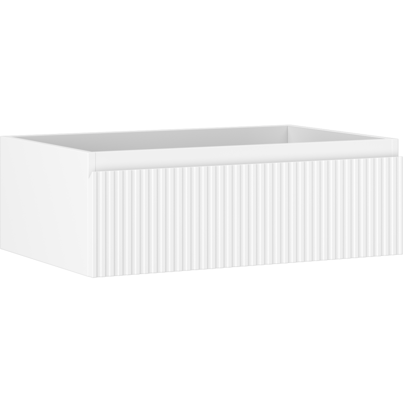 Mexen Rivel szafka łazienkowa podumywalkowa 70 cm, 1 szuflada, ryflowana , biała mat - 91A20-07023-1-BF01