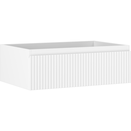 Mexen Rivel badkamerkastje onder wastafel 70 cm, 1 lade, geribbeld, wit mat - 91A20-07023-1-BF01