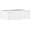 Mexen Rivel badkamerkastje onder wastafel 70 cm, 1 lade, geribbeld, wit mat - 91A20-07023-1-BF01