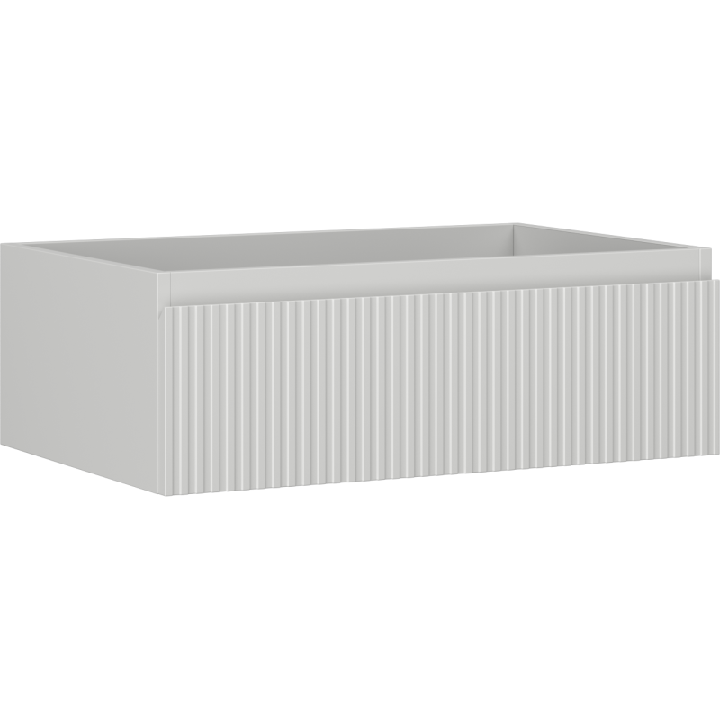 Mexen Rivel Badezimmerschrank für Waschbecken 70 cm, 1 Schublade, gerillt, grau matt - 91A20-07023-1-BF62