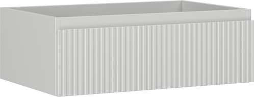 Mexen Rivel Badezimmerschrank unter Waschbecken 70 cm, 1 Schublade, gerillt, grau matt - 91A20-07023-1-BF62