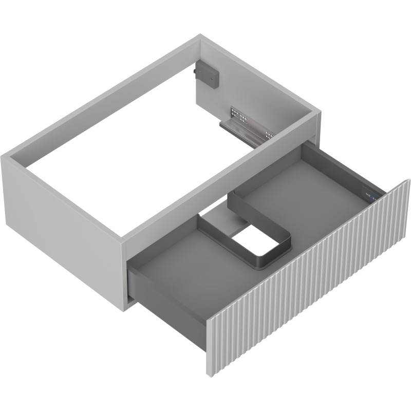Mexen Rivel vannitoakapp valamu alla 70 cm, 1 sahtel, sooneline, hall matt - 91A20-07023-1-BF62