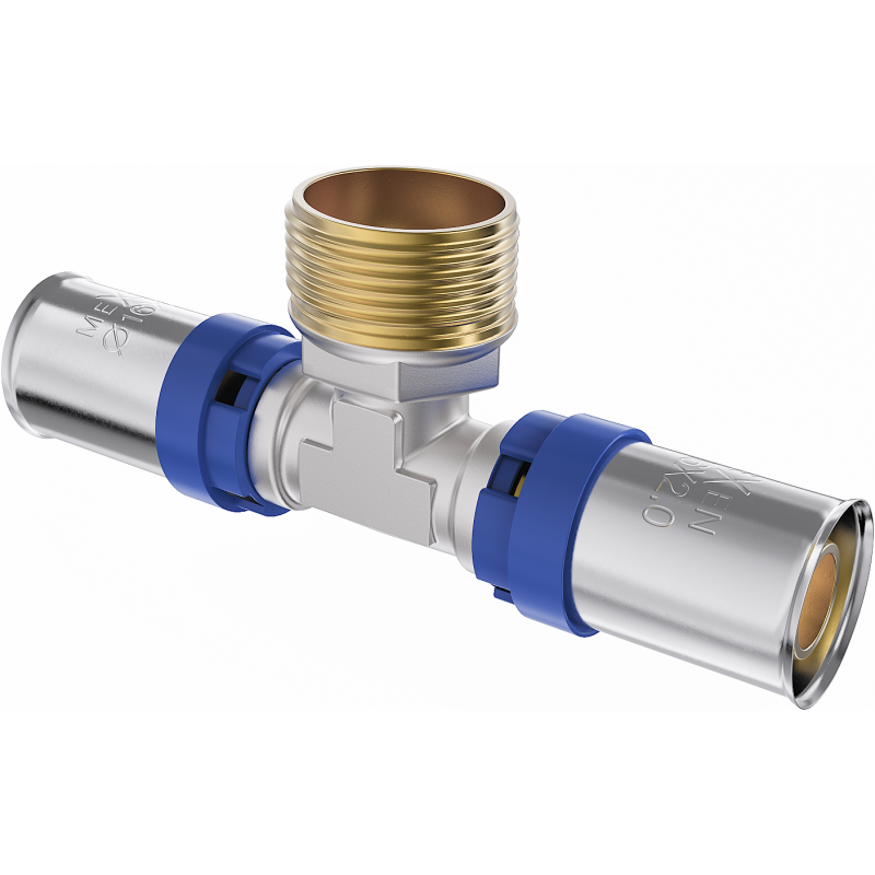 Mexen PEX-P Klemmt-Stück, pressbar PEX 25 x 3/4 GZ x 25 - W97133-2534M25-00