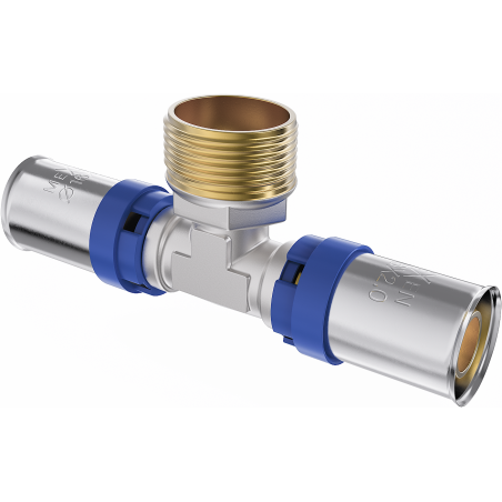 Mexen PEX-P té de compression, sertissage PEX 25 x 3/4 Mâle x 25 - W97133-2534M25-00