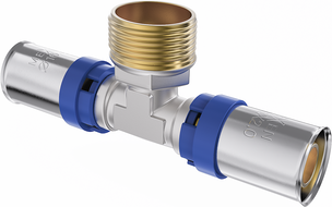 Mexen PEX-P tee a compressione, pressato PEX 25 x 3/4 M x 25 - W97133-2534M25-00