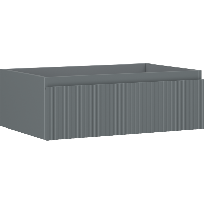 Mexen Rivel armario de baño bajo lavabo 70 cm, 1 cajón, ranurado, grafito mate - 91A20-07023-1-BF66