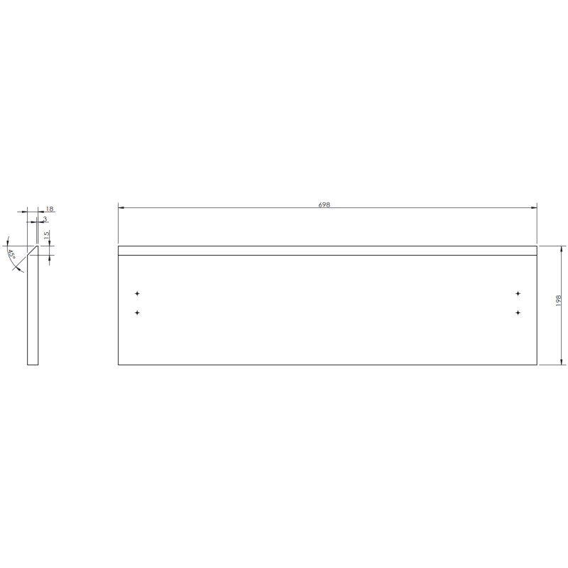 Mexen Rivel mueble de baño bajo lavabo 70 cm, 1 cajón, ranurado, grafito mate - 91A20-07023-1-BF71