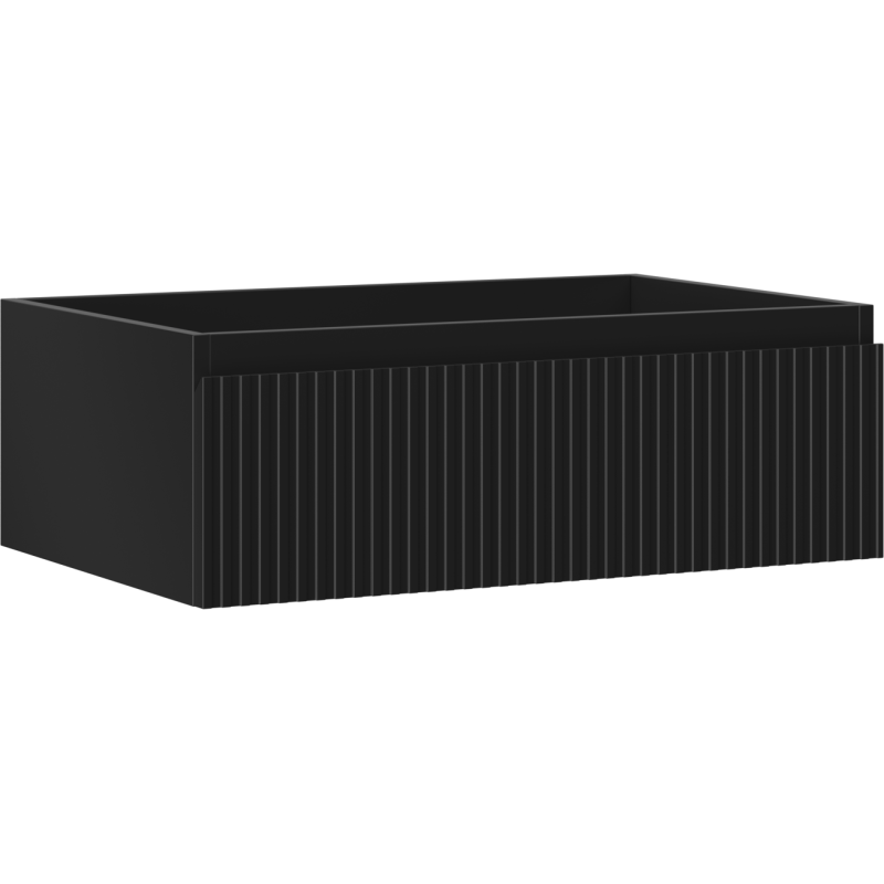 Mexen Rivel Badezimmerschrank für Waschtisch 70 cm, 1 Schublade, geriffelt, Graphit matt - 91A20-07023-1-BF71