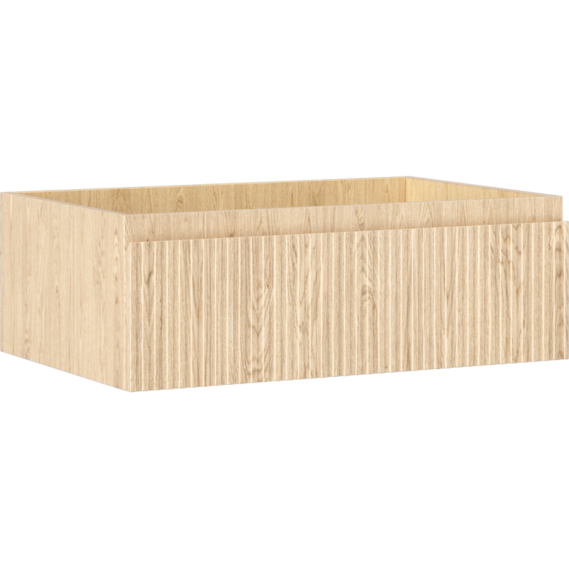 Mexen Rivel Badezimmerschrank unter Waschbecken 70 cm, 1 Schublade, gerillt, Eiche - 91A20-07023-1-BF81