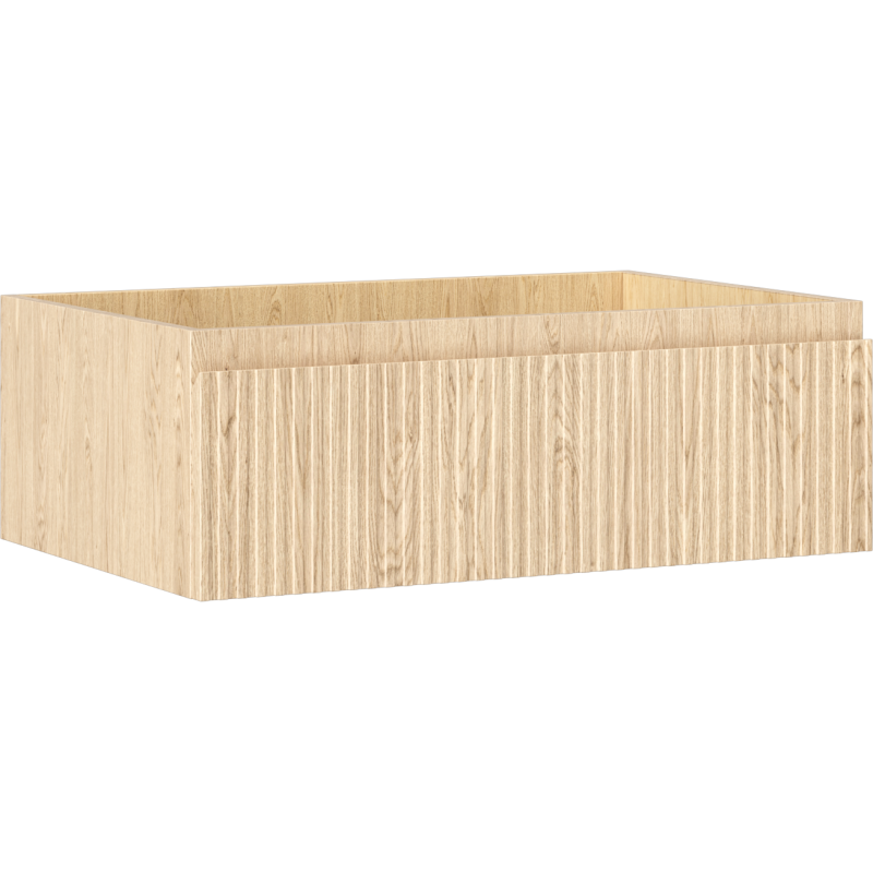 Mexen Rivel bathroom cabinet 70 cm, 1 drawer, ribbed, oak - 91A20-07023-1-BF81
