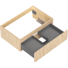 Mexen Rivel Badezimmerschrank unter Waschbecken 70 cm, 1 Schublade, gerillt, Eiche - 91A20-07023-1-BF81