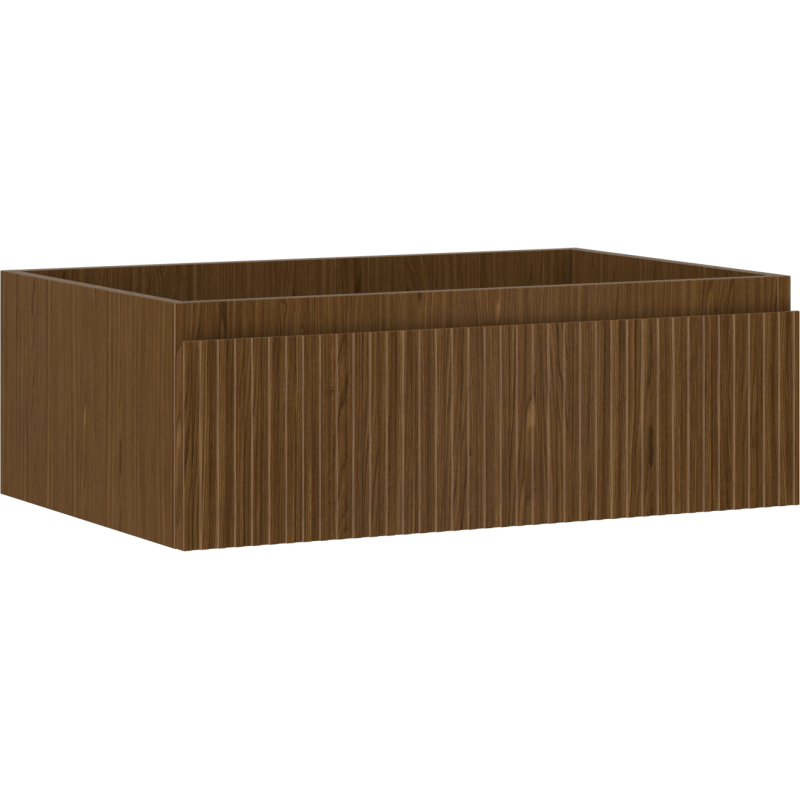 Mexen Rivel meuble de salle de bain sous lavabo 70 cm, 1 tiroir, rainuré, noyer - 91A20-07023-1-BF86