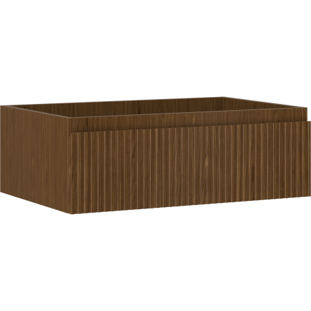 Mexen Rivel Badezimmerschrank 70 cm, 1 Schublade, geriffelt, Nussbaum - 91A20-07023-1-BF86