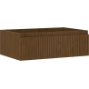 Mexen Rivel Badezimmerschrank 70 cm, 1 Schublade, geriffelt, Nussbaum - 91A20-07023-1-BF86