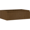 Mexen Rivel badkamer onderkastje 70 cm, 1 lade, geribbeld, walnoot - 91A20-07023-1-BF86