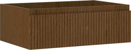 Mexen Rivel meuble de salle de bain sous lavabo 70 cm, 1 tiroir, rainuré, noyer - 91A20-07023-1-BF86