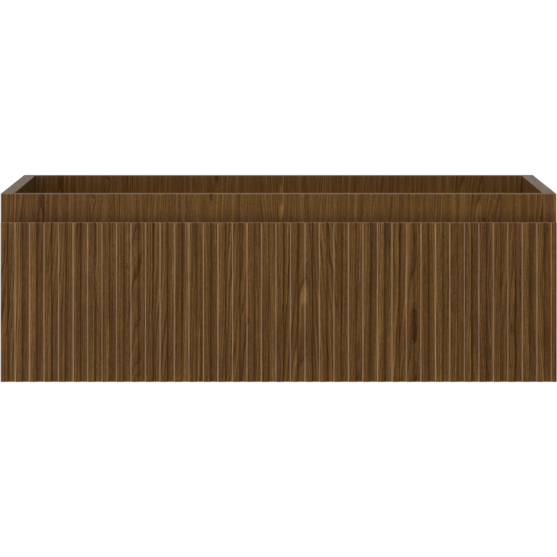 Mexen Rivel bathroom cabinet under sink 70 cm, 1 drawer, grooved, walnut - 91A20-07023-1-BF86