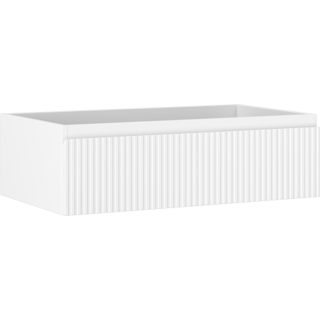 Mexen Rivel Badezimmerschrank unter Waschbecken 80 cm, 1 Schublade, gerillt, weiß matt - 91A20-08023-1-BF01