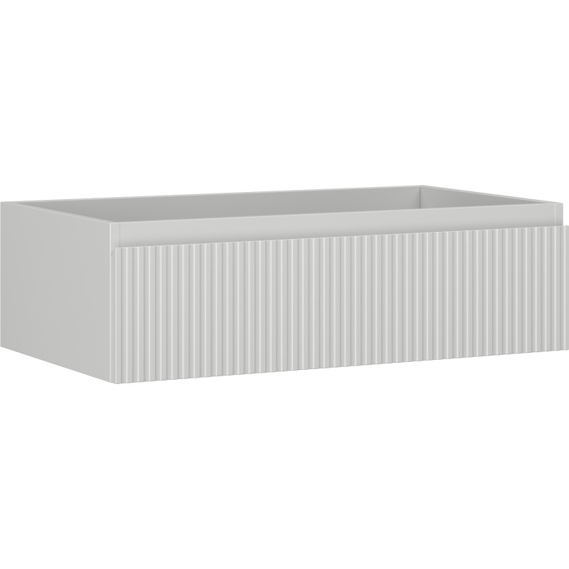 Mexen Rivel szafka łazienkowa podumywalkowa 80 cm, 1 szuflada, ryflowana , szara mat - 91A20-08023-1-BF62