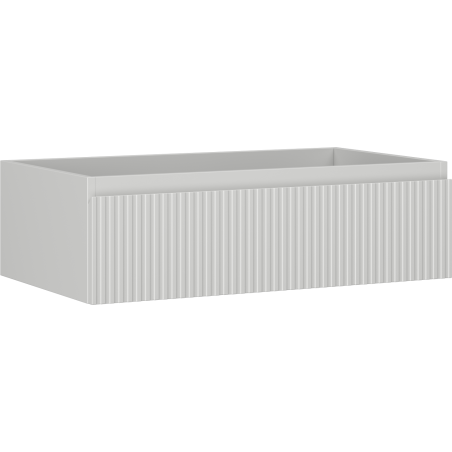 Mexen Rivel badkamerkastje onder wastafel 80 cm, 1 lade, geribbeld, grijs mat - 91A20-08023-1-BF62