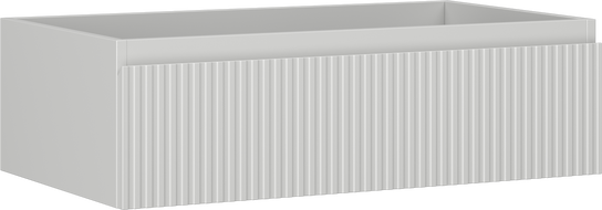 Mexen Rivel vannas istabas skapītis zem izlietnes 80 cm, 1 atvilktne, rievojums, pelēks mats - 91A20-08023-1-BF62