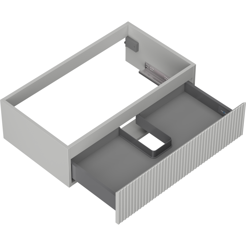 Mexen Rivel armário de casa de banho para lavatório 80 cm, 1 gaveta, ranhurado, cinza mate - 91A20-08023-1-BF62