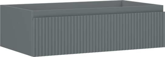 Mexen Rivel kupaonski ormarić ispod umivaonika 80 cm, 1 ladica, rebrasta , grafit mat - 91A20-08023-1-BF66