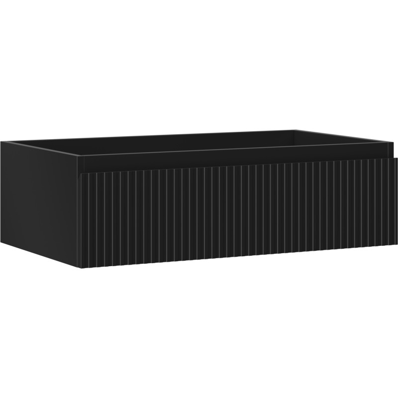 Mexen Rivel vannitoakapp valamualune 80 cm, 1 sahtel, sooneline, must matt - 91A20-08023-1-BF71
